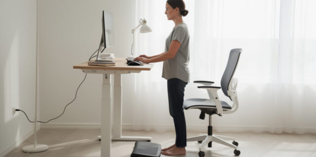 découvrez comment régler correctement un bureau assis-debout pour adopter une posture confortable et ergonomique, en position assise comme debout.