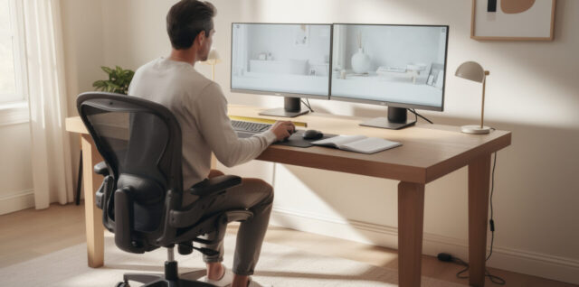 découvrez comment choisir un bureau adapté à deux écrans : dimensions, profondeur, ergonomie et astuces pour aménager un espace de travail confortable.