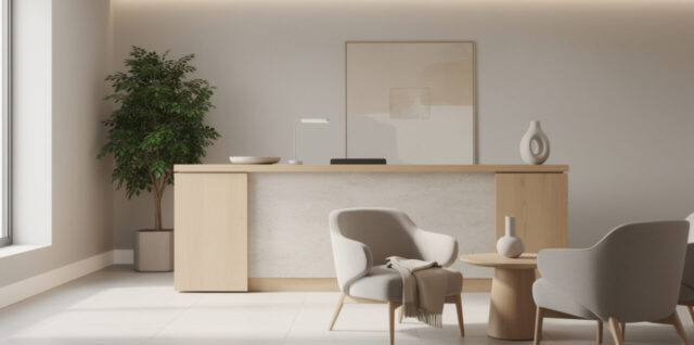 découvrez comment créer un espace d’accueil professionnel accueillant et soigné grâce à une décoration adaptée, des couleurs harmonieuses et un mobilier fonctionnel.